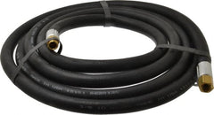 Alliance Hose & Rubber - 3/8" ID x 23/32" OD 10' Long Multipurpose Air Hose - MNPT x FNPT(Swivel) Ends, 300 Working psi, -40 to 190°F, 1/4" Fitting, Black - Exact Tooling
