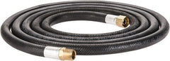 Alliance Hose & Rubber - 3/8" ID x 23/32" OD 10' Long Multipurpose Air Hose - MNPT x FNPT(Swivel) Ends, 300 Working psi, -40 to 190°F, 3/8" Fitting, Black - Exact Tooling