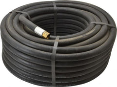 Alliance Hose & Rubber - 3/8" ID x 23/32" OD 100' Long Multipurpose Air Hose - MNPT x FNPT(Swivel) Ends, 300 Working psi, -40 to 190°F, 1/4" Fitting, Black - Exact Tooling