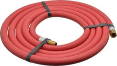 Alliance Hose & Rubber - 3/8" ID x 23/32" OD 10' Long Multipurpose Air Hose - MNPT x FNPT(Swivel) Ends, 300 Working psi, -40 to 190°F, 3/8" Fitting, Red - Exact Tooling