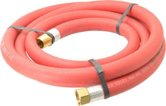 Alliance Hose & Rubber - 3/4" ID x 1-5/32" OD 10' Long Multipurpose Air Hose - MNPT x FNPT(Swivel) Ends, 300 Working psi, -40 to 190°F, 3/4" Fitting, Red - Exact Tooling
