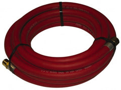 Alliance Hose & Rubber - 1-1/2" ID x 1-1/2" OD 25' Long Multipurpose Air Hose - MNPT x FNPT(Swivel) Ends, 150 Working psi, -40 to 190°F, 1-1/2" Fitting, Red - Exact Tooling