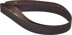 Norton - 1-1/2" Wide x 60" OAL, 40 Grit, Aluminum Oxide Abrasive Belt - Aluminum Oxide, Coarse, Coated, X Weighted Cloth Backing, Series R228 - Exact Tooling