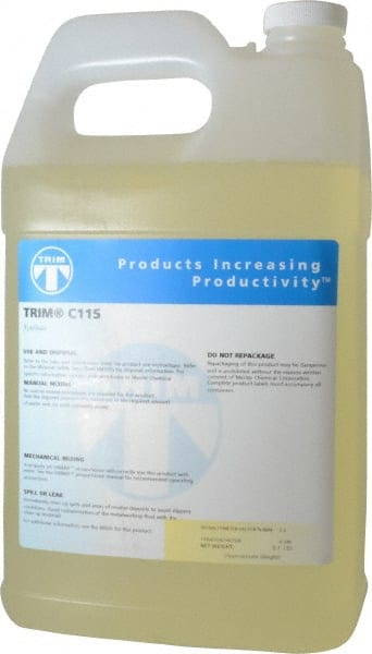Master Fluid Solutions - Trim C115, 1 Gal Bottle Grinding Fluid - Synthetic, For Machining - Exact Tooling