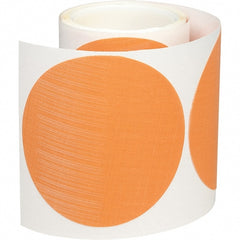 3M - 5" Diam, 5 Grit Trizact Aluminum Oxide Adhesive PSA Disc - Ultra Fine Grade, Orange, Polyester Backing, Flexible, Use with Random Orbital Sanders - Exact Tooling