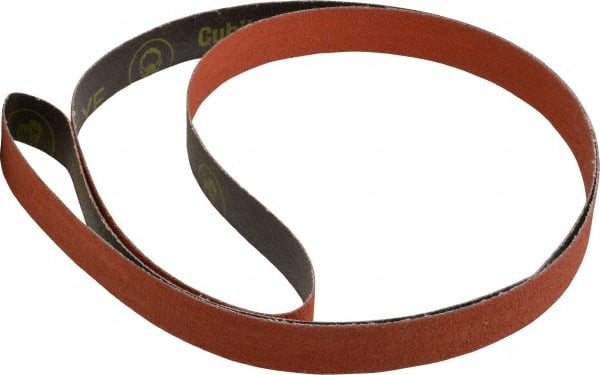 3M - 1" Wide x 72" OAL, 60 Grit, Ceramic Abrasive Belt - Ceramic, Medium, Coated, YF Weighted Cloth Backing, Wet/Dry, Series 777F - Exact Tooling