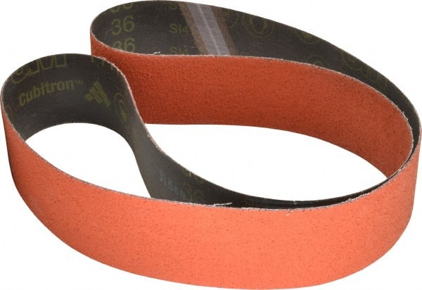 3M - 2-1/2" Wide x 60" OAL, 36 Grit, Ceramic Abrasive Belt - Ceramic, Very Coarse, Coated, YF Weighted Cloth Backing, Wet/Dry, Series 777F - Exact Tooling