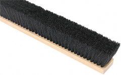 Harper Brush - 24" Medium Duty Tampico Push Broom - 3" Bristle Length, Wood Block, Threaded Handle Connection, Handle Sold Separately - Exact Tooling