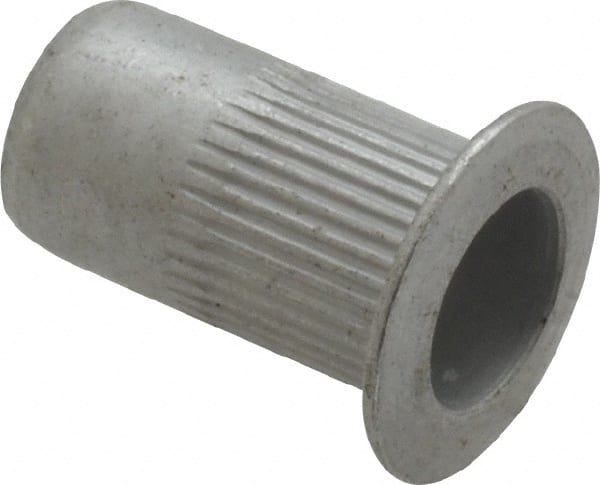 RivetKing - 0.13 to 0.225" Grip, Aluminum Standard Rivet Nut - Uncoated, Countersunk Head - Exact Tooling