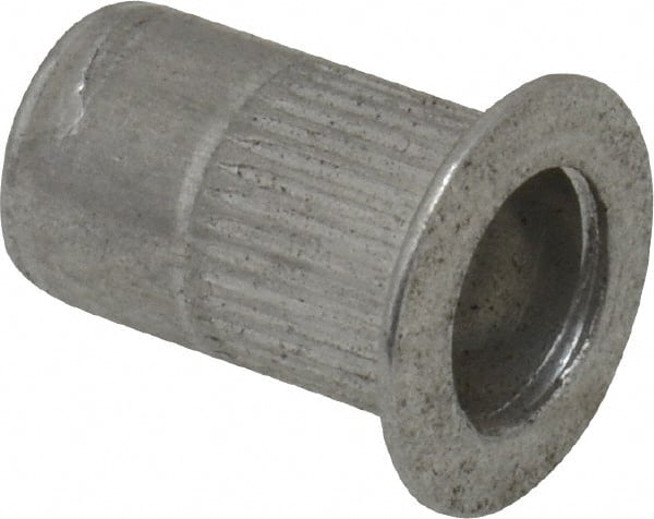 RivetKing - #10-32, 0.02 to 0.13" Grip, 19/64" Drill, Aluminum Standard Rivet Nut - Uncoated, Countersunk Head - Exact Tooling