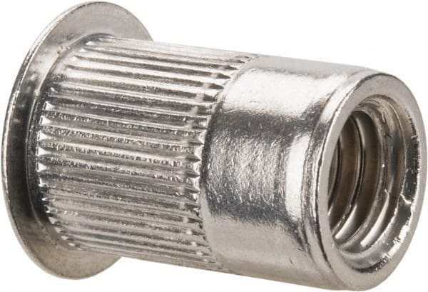 RivetKing - 3/8-16, 0.15 to 0.312" Grip, 17/32" Drill, Aluminum Standard Rivet Nut - Uncoated, Countersunk Head - Exact Tooling