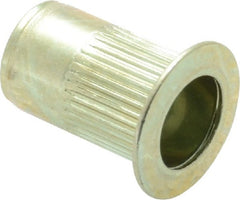 RivetKing - #10-24, 0.02 to 0.13" Grip, Steel Standard Rivet Nut - Zinc Yellow Dichromate Finish, Countersunk Head - Exact Tooling