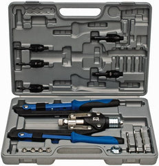 RivetKing - 1/8 to 1/4" Blind Rivet/Rivet Nut Tool Kit - Includes 5/32, 3/16, 1/4, #10-32, 1/4-20, 3/8-16, 5/16-18, Nose Pieces for Blind Rivets, Mandrels - Exact Tooling