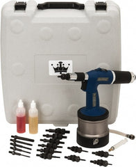 RivetKing - #8 to 3/8" Pneumatic Rivet Nut Tool Kit - Includes Mandrels: #8-32, #10-32, 1/4-20, 5/16-18, 3/8-16, Rivet Tool, Hard Case - Exact Tooling