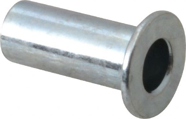 RivetKing - #10-32, 0.08 to 0.13" Grip, 1/4" Drill, Steel Standard Rivet Nut - Zinc Plated, Round Head - Exact Tooling
