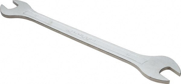 Facom - 16mm x 17mm Standard Extra Thin Open End Wrench - 9-51/64" OAL, Double End, Satin Finish, 15° Head Angle - Exact Tooling