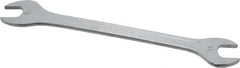 Facom - 18mm x 19mm Standard Extra Thin Open End Wrench - 9-51/64" OAL, Double End, Satin Finish, 15° Head Angle - Exact Tooling