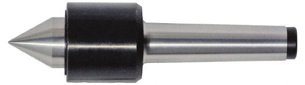 Interstate - MT2 Taper Shank Shank, 1.457" Head Diam, 600 Lb Capacity, Live Center - 6,400 Max RPM, 0.866" Point Diam, 1.1" Point Len, 600 Lb Max Workpc, Standard Point - Exact Tooling