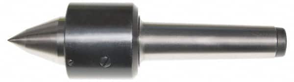 Interstate - MT2 Taper Shank Shank, 1.417" Head Diam, 594 Lb Capacity, Live Center - 6,400 Max RPM, 0.866" Point Diam, 1.33" Point Len, 594 Lb Max Workpc, Long Point - Exact Tooling