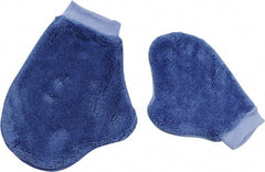 PRO-SOURCE - 9-1/2" Long Microfiber Cleaning & Dusting Mitt - Blue, for Dusting - Exact Tooling