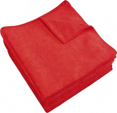 PRO-SOURCE - Dry Microfiber Wipes - Packet, 16" x 16" Sheet Size, Red - Exact Tooling