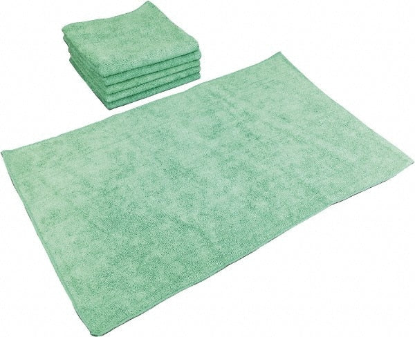 PRO-SOURCE - Reusable Microfiber Wipes - Packet, 16" x 27" Sheet Size, Green - Exact Tooling