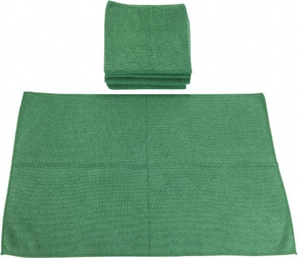 PRO-SOURCE - Reusable Microfiber Wipes - Packet, 16" x 24" Sheet Size, Green - Exact Tooling