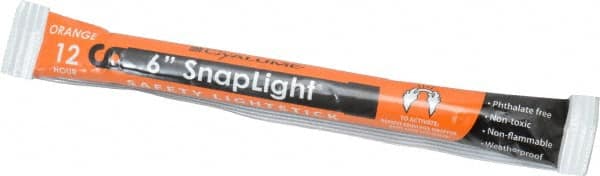 Cyalume - 10 Piece Orange Chemical Lightstick - 6 Inch Long, 12 Hours Illumination Time, Nonflammable, Nontoxic and Waterproof, Snap and Shake Activation Method - Exact Tooling