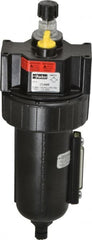 Parker - 3/4" NPT, 250 Max psi Standard Micro Mist Lubricator - Metal Bowl with Sight Glass, Zinc Body, 90 CFM, 175°F Max Temp, 3.24" Wide x 9.27" High - Exact Tooling