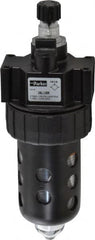Parker - 1/4" NPT, 150 Max psi Intermediate Mist Lubricator - Polycarbonate Bowl with Sight Glass, Zinc Body, 40 CFM, 125°F Max Temp, 2.81" Wide x 7.82" High - Exact Tooling