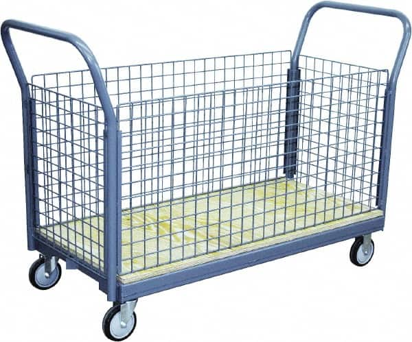 Jamco - 1,200 Lb Capacity Platform Truck - Steel Deck, 60" OAW, 10" Platform Height - Exact Tooling