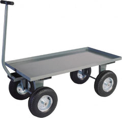 Jamco - 2,000 Lb Capacity Steel Wagon Truck - Steel Deck, 24" OAW - Exact Tooling