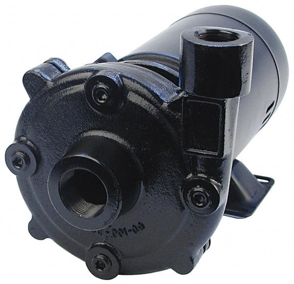 Pentair - ODP Motor, 208-230/460 Volt, 3 Phase, 1/2 HP, Cast Iron Straight Pump - 1-1/4 Inch Inlet, 1 Inch Outlet, 82 Max Head psi, Bronze Impeller, Cast Iron Shaft, Viton Seal, 82 Ft. Shut Off - Exact Tooling