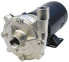 Pentair - ODP Motor, 208-230/460 Volt, 3 Phase, 1/2 HP, Stainless Steel Straight Pump - 1-1/4 Inch Inlet, 1 Inch Outlet, 82 Max Head psi, Stainless Steel Impeller, Viton Seal, 82 Ft. Shut Off - Exact Tooling
