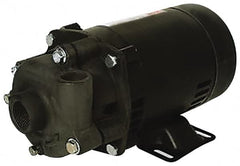 Pentair - ODP Motor, 115/208-230 Volt, 1 Phase, 1 HP, Cast Iron Straight Pump - 1-1/4 Inch Inlet, 1 Inch Outlet, 58 Max Head psi, Bronze Impeller, Cast Iron Shaft, Buna-N Seal, 58 Ft. Shut Off - Exact Tooling
