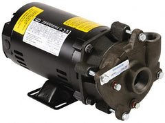 Pentair - ODP Motor, 208-230/460 Volt, 3 Phase, 1/2 HP, Cast Iron Straight Pump - 1-1/4 Inch Inlet, 1 Inch Outlet, 42 Max Head psi, Bronze Impeller, Cast Iron Shaft, Buna-N Seal, 42 Ft. Shut Off - Exact Tooling
