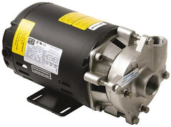 Pentair - ODP Motor, 208-230/460 Volt, 3 Phase, 1/2 HP, Stainless Steel Straight Pump - 1-1/4 Inch Inlet, 1 Inch Outlet, 42 Max Head psi, Stainless Steel Impeller, Viton Seal, 42 Ft. Shut Off - Exact Tooling