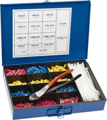 Thomas & Betts - 1,102 Piece, Terminal Kit - 22 to 10 AWG Compatible Wire Size - Exact Tooling