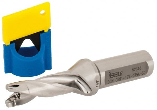 Iscar - 0.591" to 5/8" Diam, 3xD, 1.77" Max Depth, 3/4" Shank Diam, 4.68" OAL, Replaceable-Tip Drill - FCP, ICK, ICK-2M, ICM, ICN, ICP, iCP-2M Insert, 15 Seat Size, 56616923 Toolholder, Series SumoCham - Exact Tooling