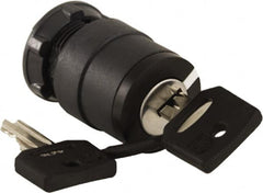 Schneider Electric - 22mm Mount Hole, 2 Position, Key Operated, Selector Switch Only - Black, Maintained (MA), Nonilluminated, Shock, Vibration and Water Resistant - Exact Tooling