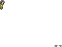 Telemecanique Sensors - 3-1/2 Inch Long, Limit Switch Roller Lever - Metal Roller, For Use with ZCKD05 - Exact Tooling