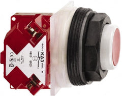 Schneider Electric - 30mm Mount Hole, Extended Straight, Pushbutton Switch with Contact Block - Octagon, Multicolor Pushbutton, Momentary (MO) - Exact Tooling