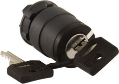 Schneider Electric - 22mm Mount Hole, 2 Position, Key Operated, Selector Switch Only - Black, Momentary (MO), Nonilluminated, Shock, Vibration and Water Resistant - Exact Tooling