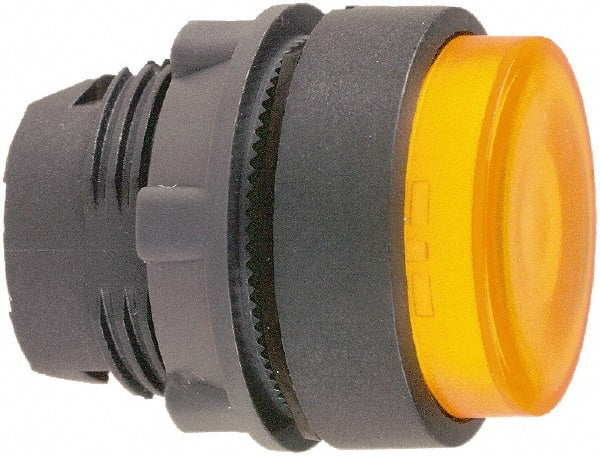 Schneider Electric - 22mm Mount Hole, Extended Straight, Pushbutton Switch Only - Round, Orange Pushbutton, Illuminated, Maintained (MA) - Exact Tooling