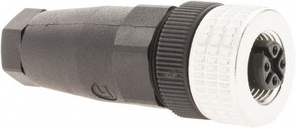 Telemecanique Sensors - 3 Amp, M12 5 Pin Female Straight Field Attachable Connector Sensor and Receptacle - 30 VAC, 36 VDC, IP67 Ingress Rating - Exact Tooling