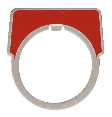 Schneider Electric - Rectangular, Aluminum Legend Plate - Blank - Red Background, 30mm Hole Diameter, 40mm Wide x 43mm High - Exact Tooling