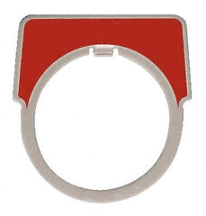 Schneider Electric - Rectangular, Aluminum Legend Plate - Blank - Red Background, 30mm Hole Diameter, 40mm Wide x 43mm High - Exact Tooling