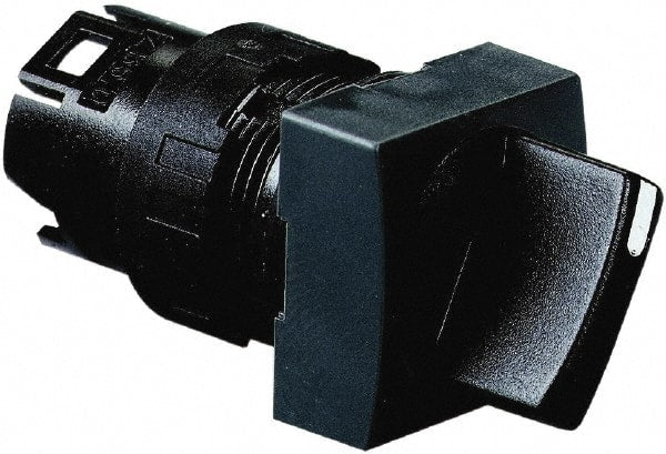Schneider Electric - 16mm Mount Hole, 2 Position, Handle Operated, Selector Switch Only - Black, Maintained (MA), Shock and Vibration Resistant - Exact Tooling