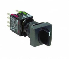 Schneider Electric - 16mm Mount Hole, Selector Switch - Black, Maintained (MA), NO/NC, Vibration Resistant - Exact Tooling