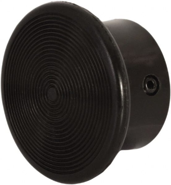 Schneider Electric - Extended Mushroom Head Pushbutton Switch 1-3/8" Screw-On Knob - Black, Round Button, Nonilluminated - Exact Tooling